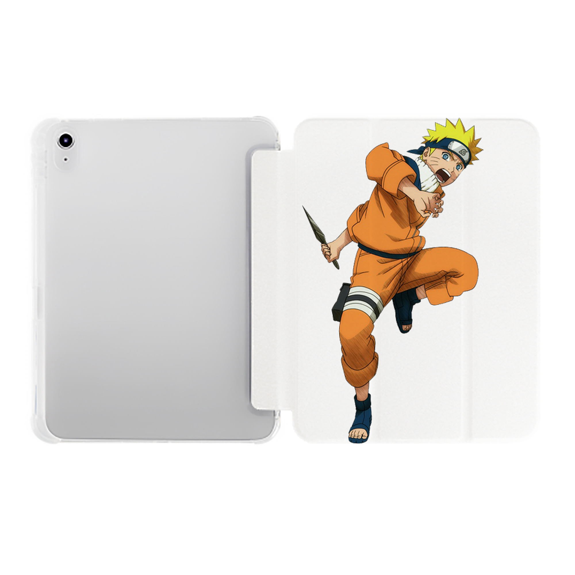 （画像用） NARUTO -ナルト- うずまき ナルト Uzumaki Naruto IPad ケース ペン収納付き 三つ折りスタンド PUレザー×シリコン 対応機種9.5/10.5/10.9インチ
